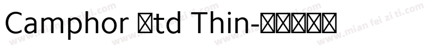 Camphor Std Thin字体转换